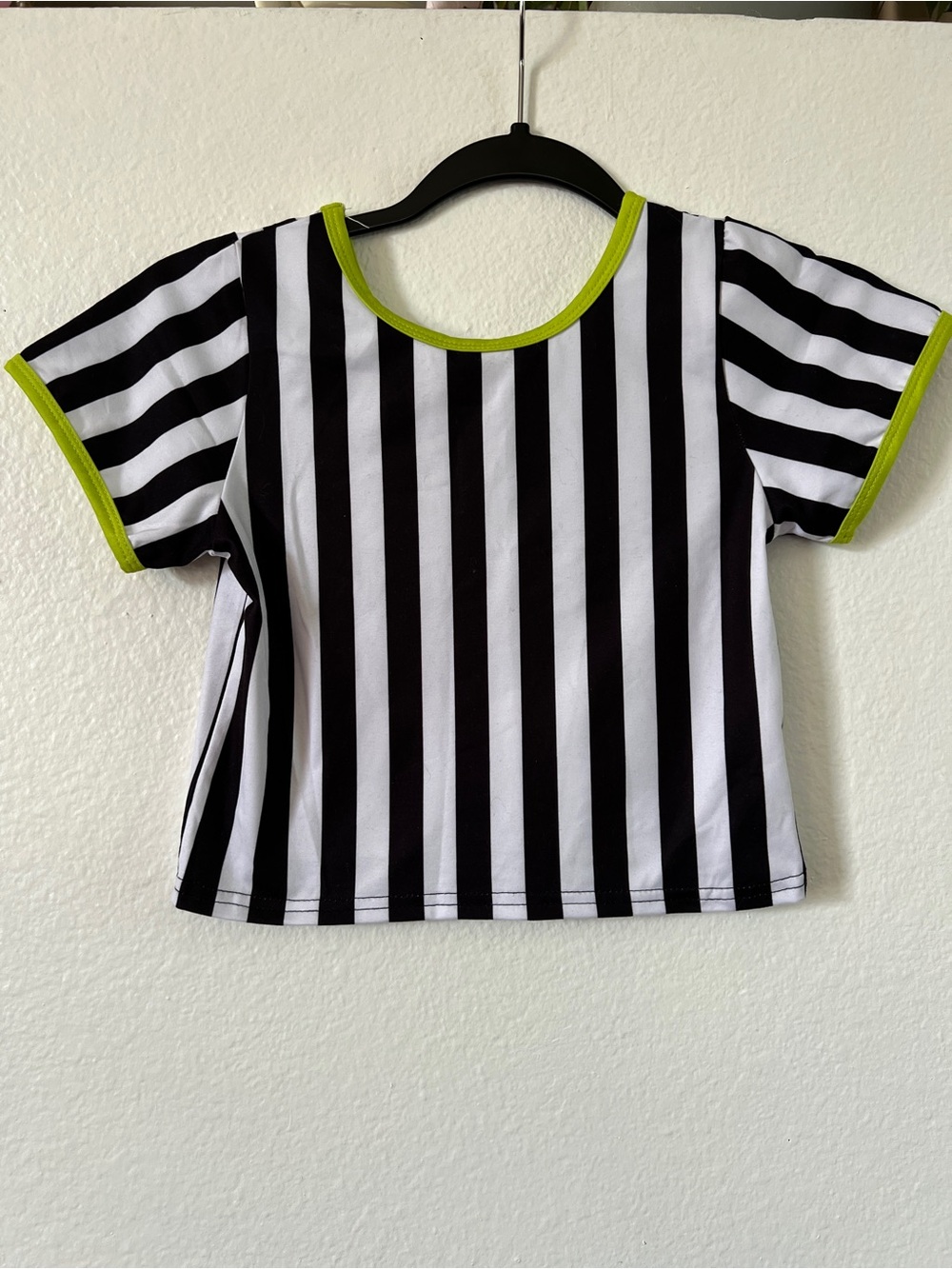 Beetlejuice inspired cropped top
